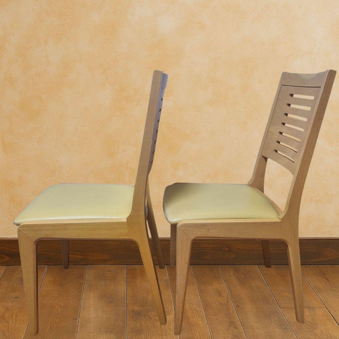 TOYO FURNITURE ダイニングチェア 2脚セット ナチュラル 木製