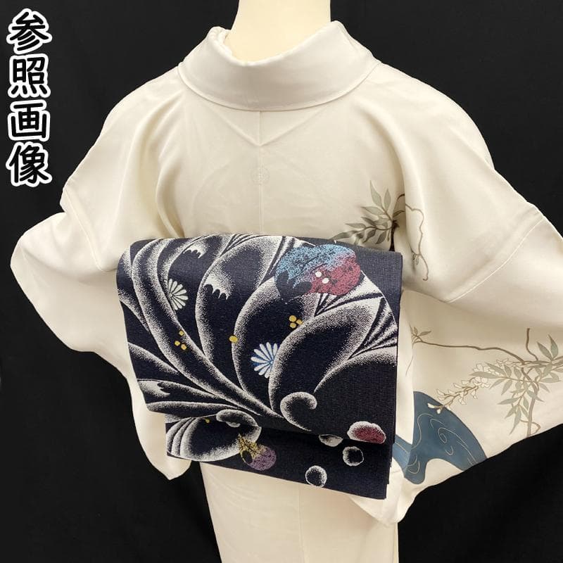 510mh56●訪問着 水辺の藤 金駒刺繍 クリーム色 金彩 一つ紋●しつけ付