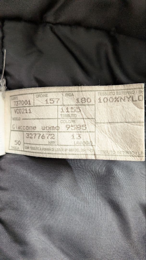 ​【最高級】エンポリオアルマーニ ナイロンハーフコート イタリア製 黒 90s