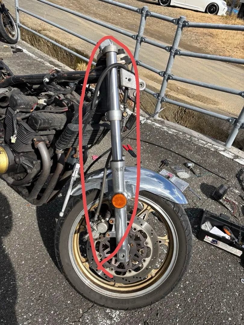 ゼファー400 z1仕様フロントフォーク　送料込み