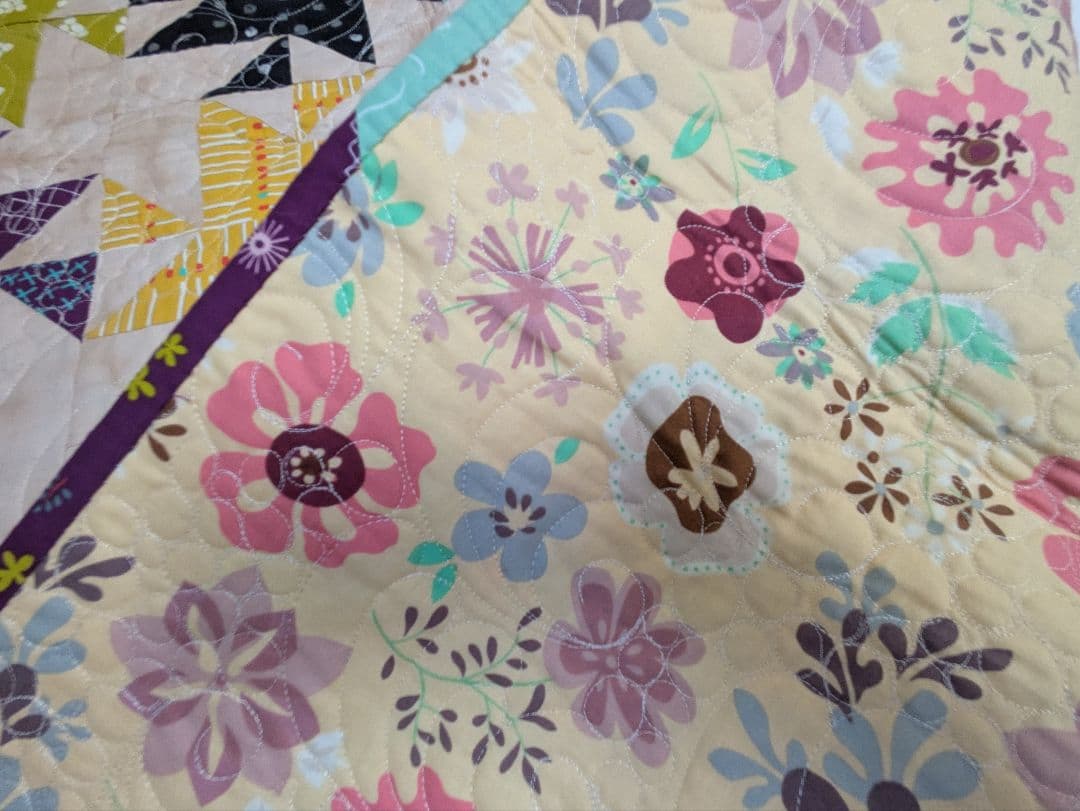 完全オリジナル！ミシンキルトタペストリーCotten&Steelスター