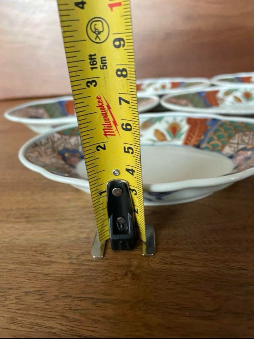 美品　長春富貴　伊万里　取り皿　古伊万里　菱形　金彩色絵　豪華　5枚セット