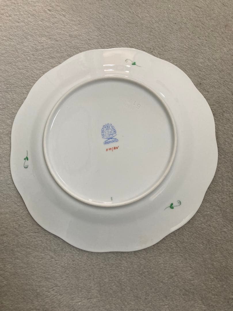 ヘレンド　アポニーグリーン　プレートセット