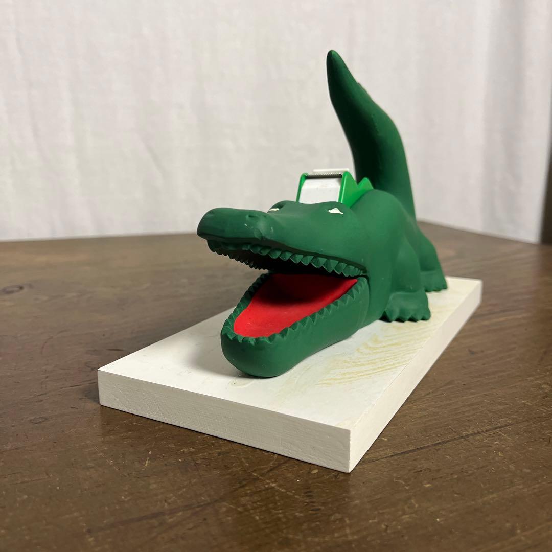 希少◾️Lacoste ラコステ テープカッター 置物 オブジェ 鰐 ワニ