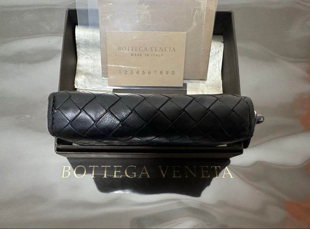 【美品】ボッテガヴェネタ イントレチャートケース/ラム/黒3️⃣✨✨