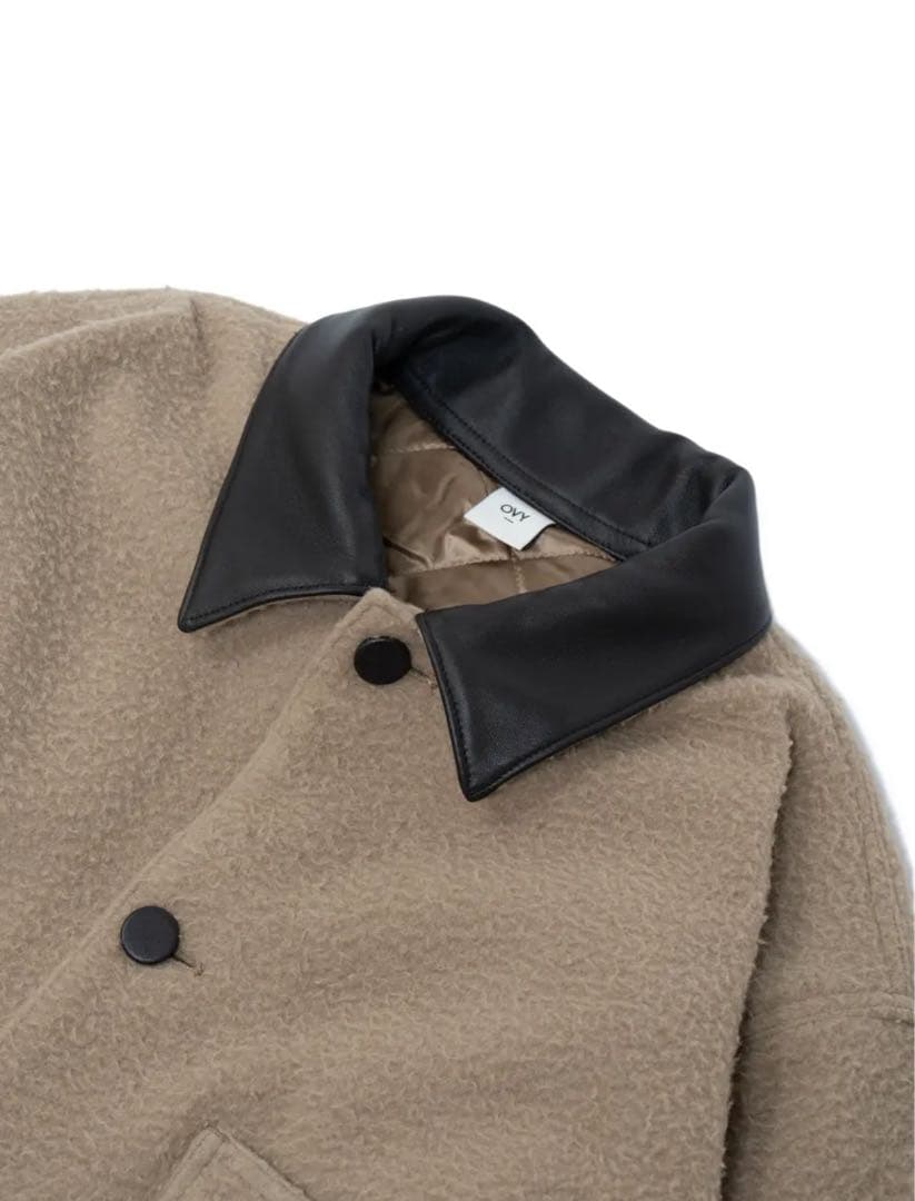 ジャケット・アウター OVY Casentino Over Half Coat beige L
