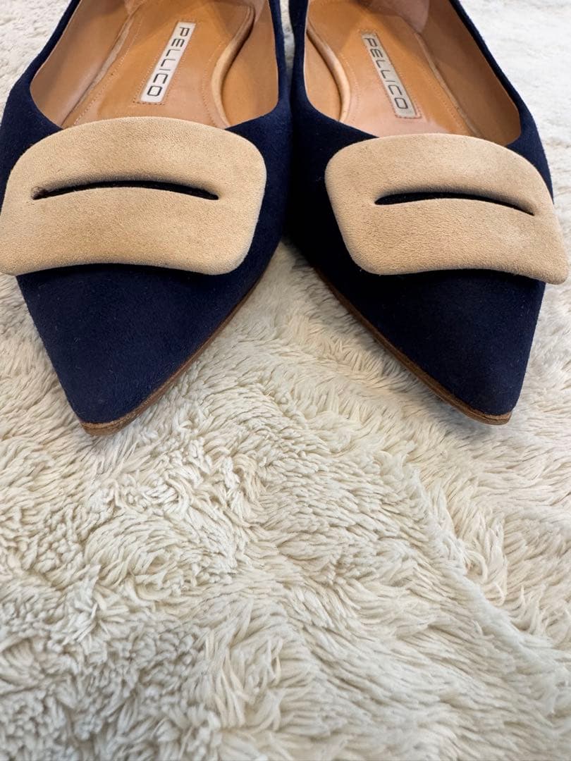 PELLICO ペリーコ　ANELLI アネッリ　37ネイビー バイカラー