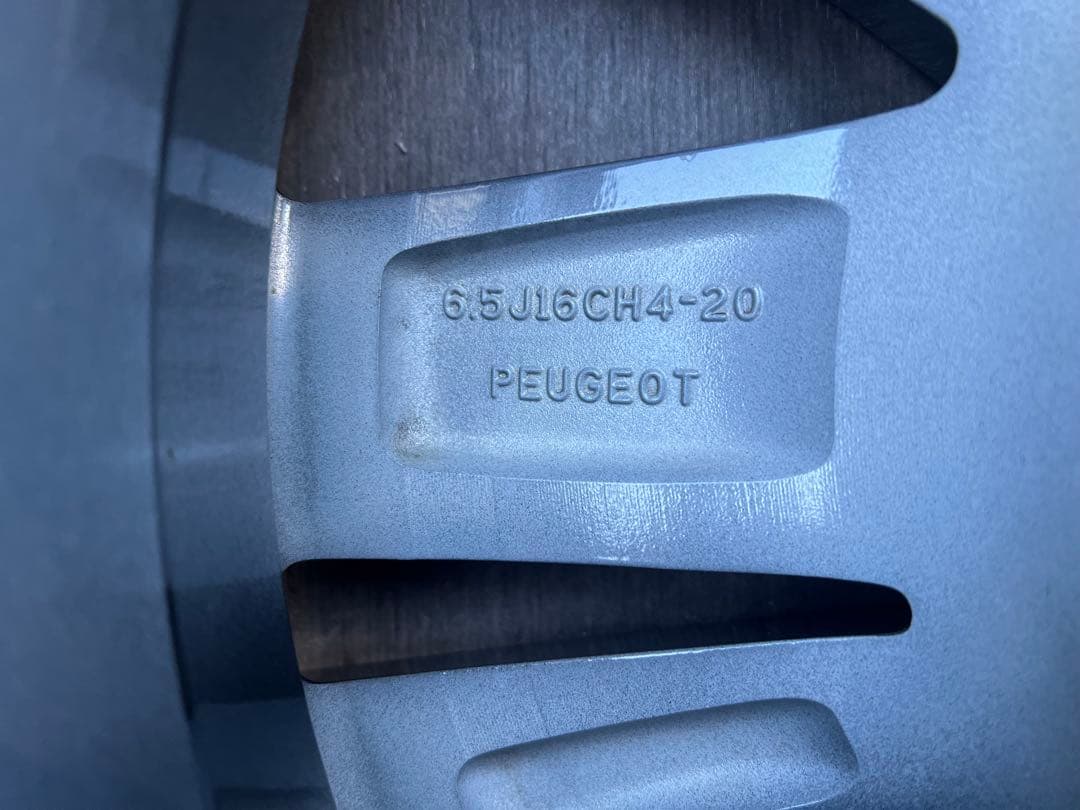 【美品】プジョー2008 純正 16インチ 6.5J+20ホイール 4本セット②