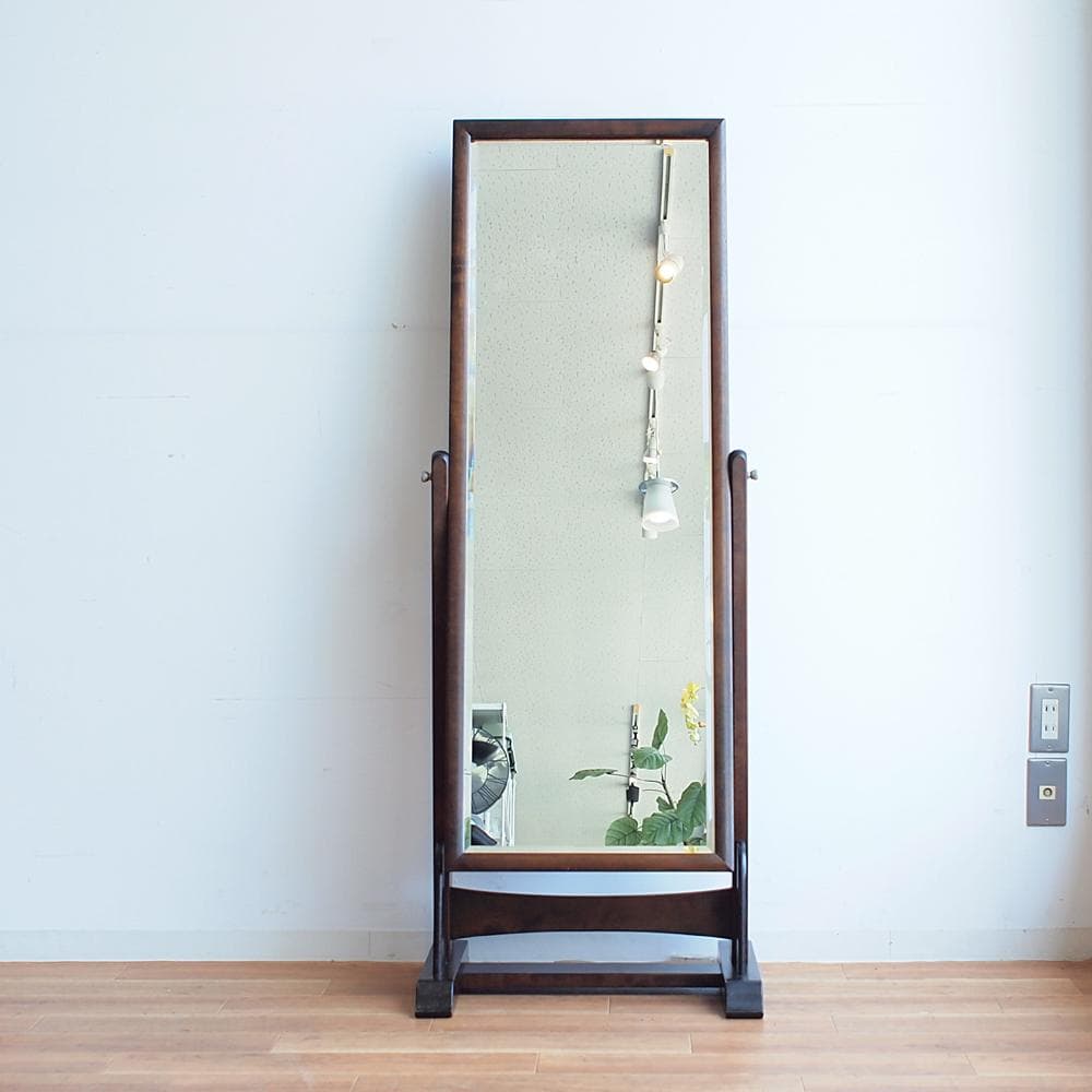 松本民芸家具 姿見/スタンドミラー 和モダン 古民家 鏡