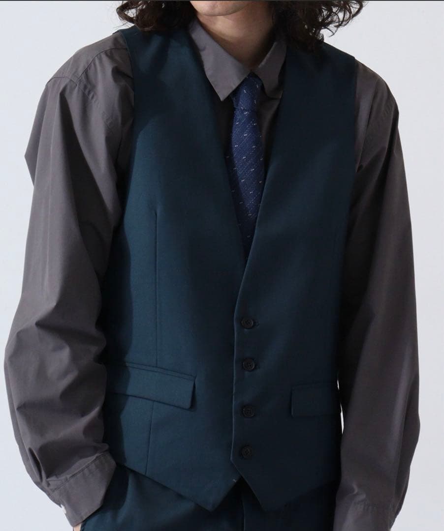 ダークグリーンタキシード/スリーピース/結婚式・二次会・前撮りなど