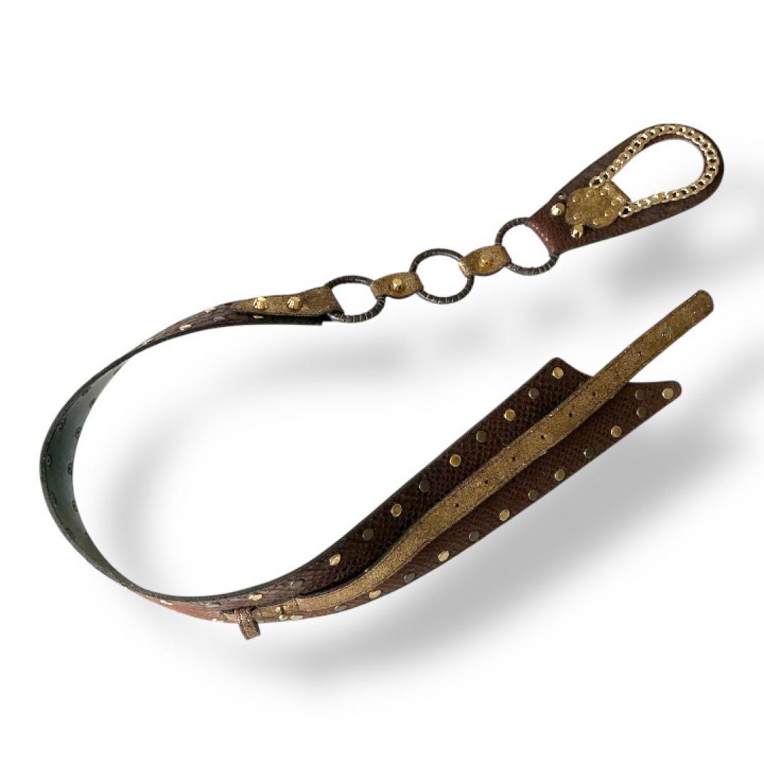 d.i.a ダイヤ　異素材ミックス スタッズ チェーン ベルト ギャル系