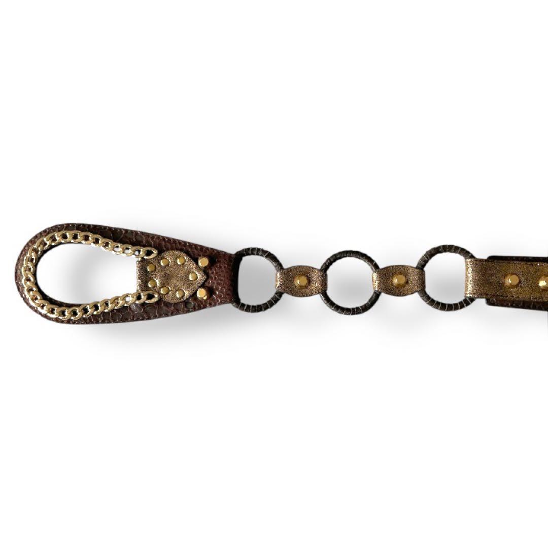 d.i.a ダイヤ　異素材ミックス スタッズ チェーン ベルト ギャル系