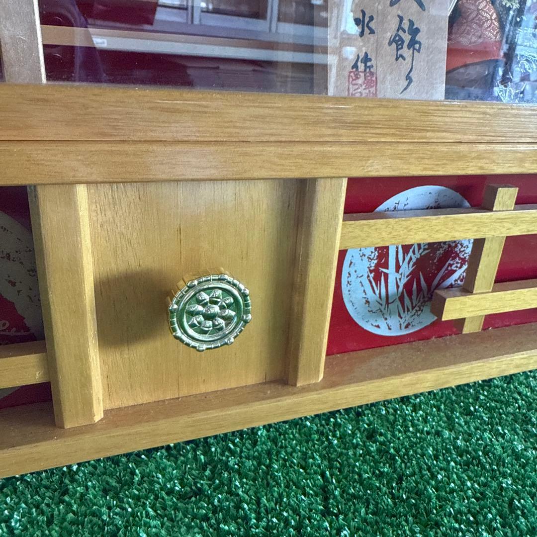 ＆【A0181】 特選 菊水作 古雛人形飾 御七人飾り オルゴール/灯り付