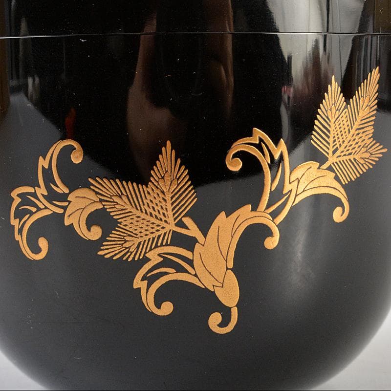 いずも渡辺松悦作　松唐草蒔絵　大棗　堀内宗完(兼中斎)極め箱　DR7197