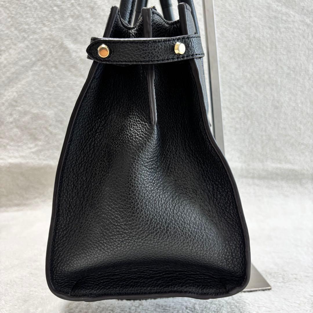 ✨️美品✨️ FURLA フルラ ハンドバッグ 2WAY レザー ブラック ピン