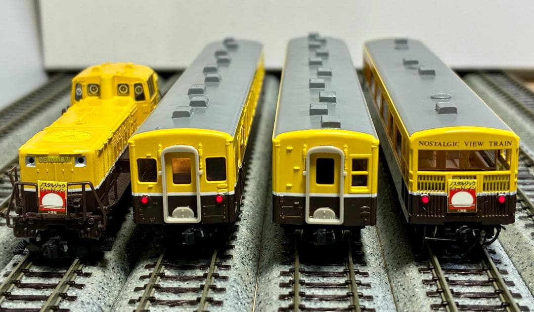 絶版・希少品『ノスタルジックビュートレイン4両セット』室内灯・TNカプラー装備