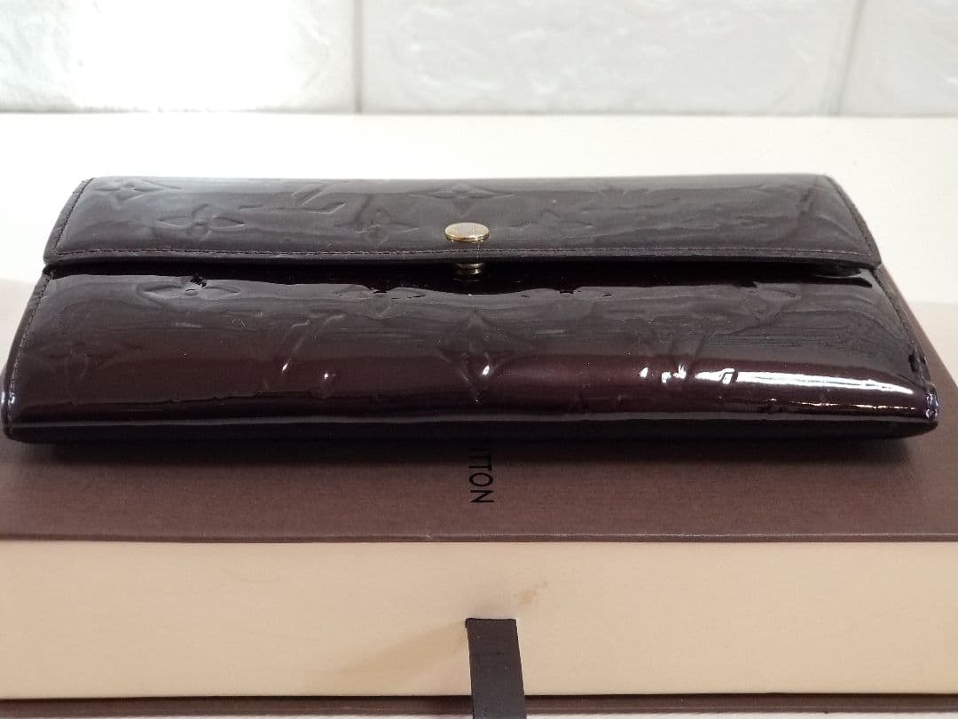 【美品】ルイヴィトン ヴェルニ ポルトフォイユ サラ 二つ折り 長財布