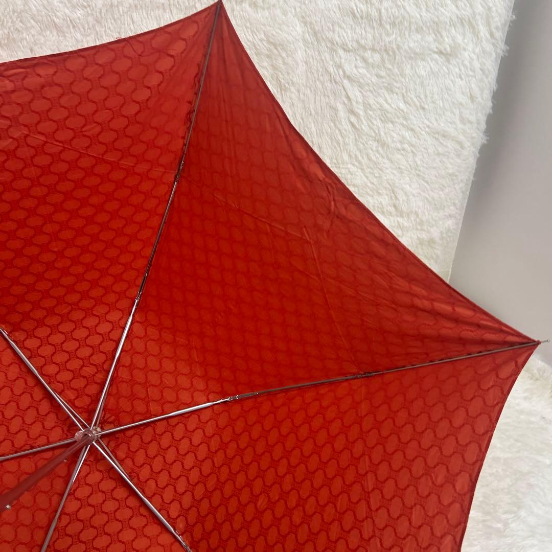 ✨未使用・タグ付き✨セリーヌ CELINE マカダム 総柄 折り畳み傘 ボルドー