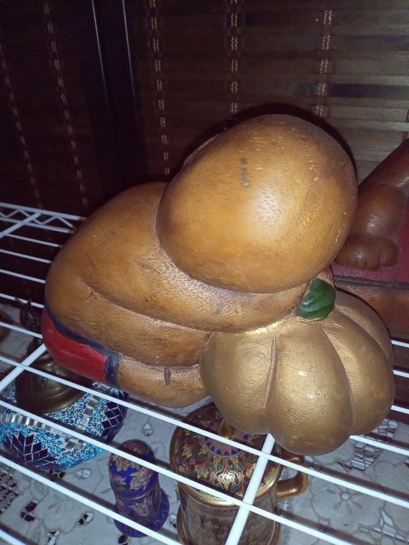 ヴィンテージ　タイThailand手彫り木人形　2体セット売り