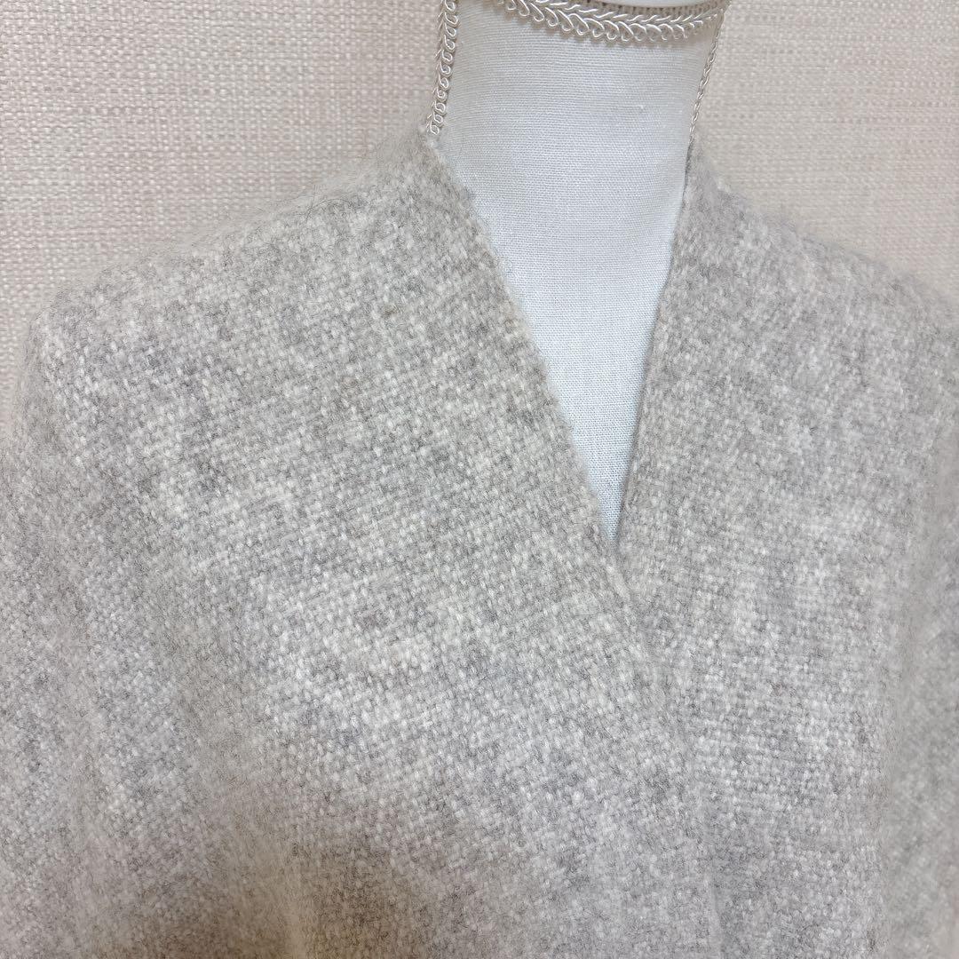 希少☆LAUREN MANOOGIAN　ウール ポンチョ ストール フリンジ