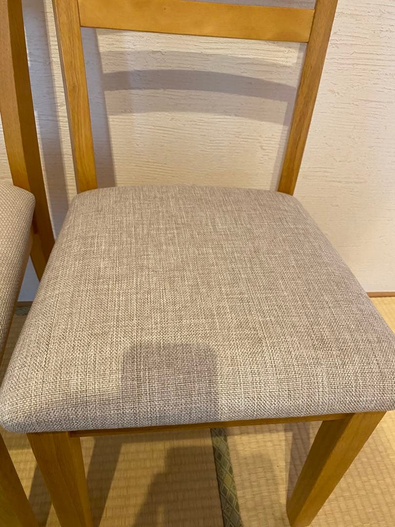 【訳あり品】木製 ダイニングチェア 食卓椅子　4脚セット