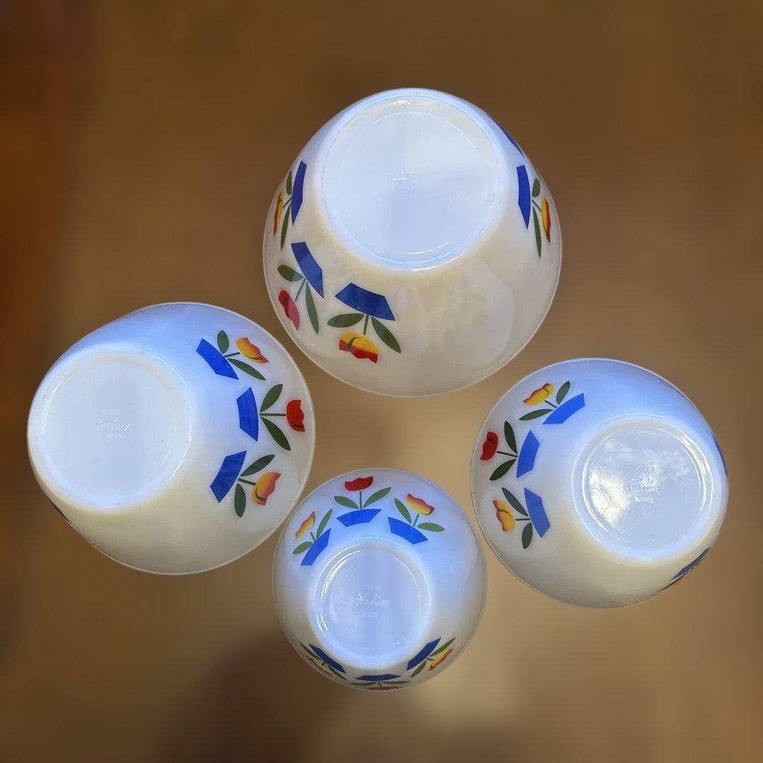 Fire King チューリップデザイン 4個セット