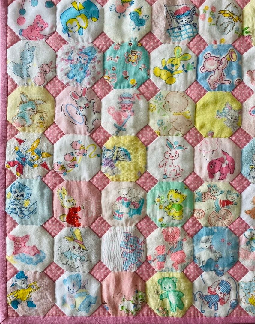 パッチワークキルト　オクタゴンのキルト