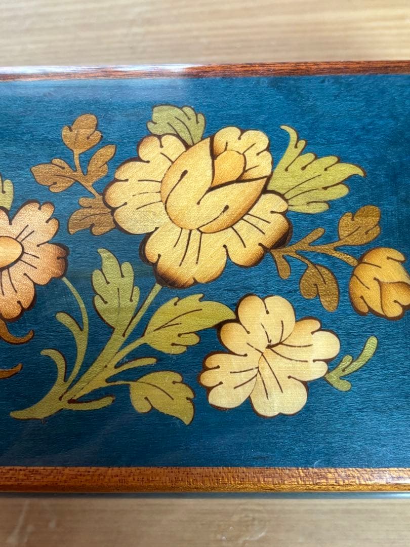 sale❣️未使用ビンテージ イタリア製象嵌細工オルゴールMARIORITA動作品