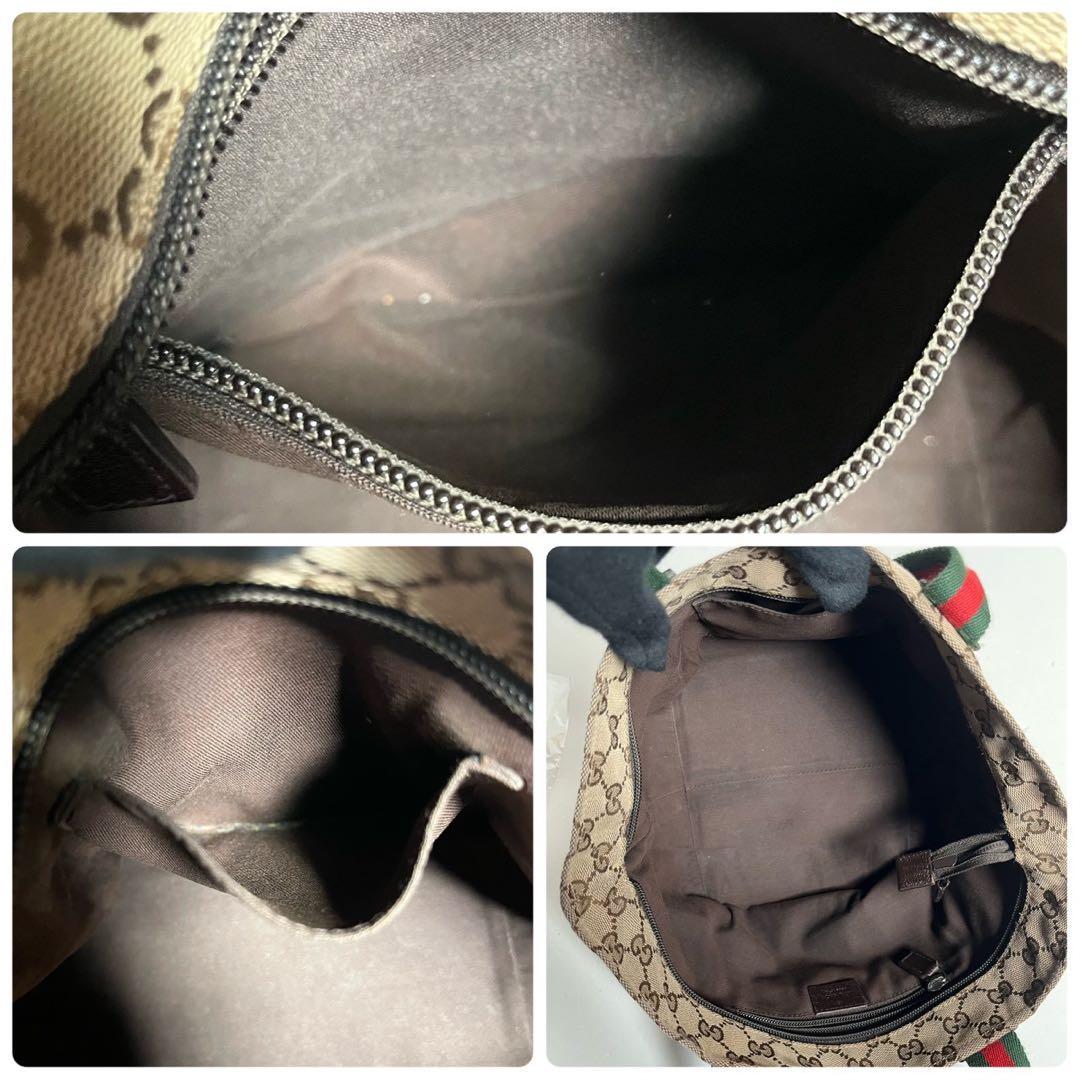 【極上美品✨】グッチ GGキャンバス シェリーライン トートバッグ 角擦れ無し