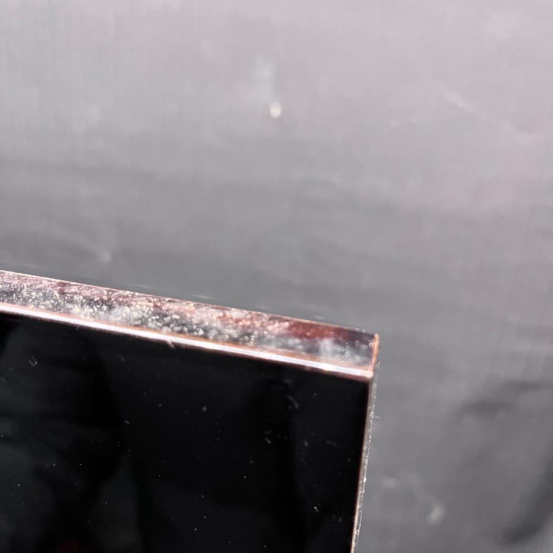 ▽Bi1060 在銘 炉用長板 漆塗 茶道具 敷板 共箱 木箱