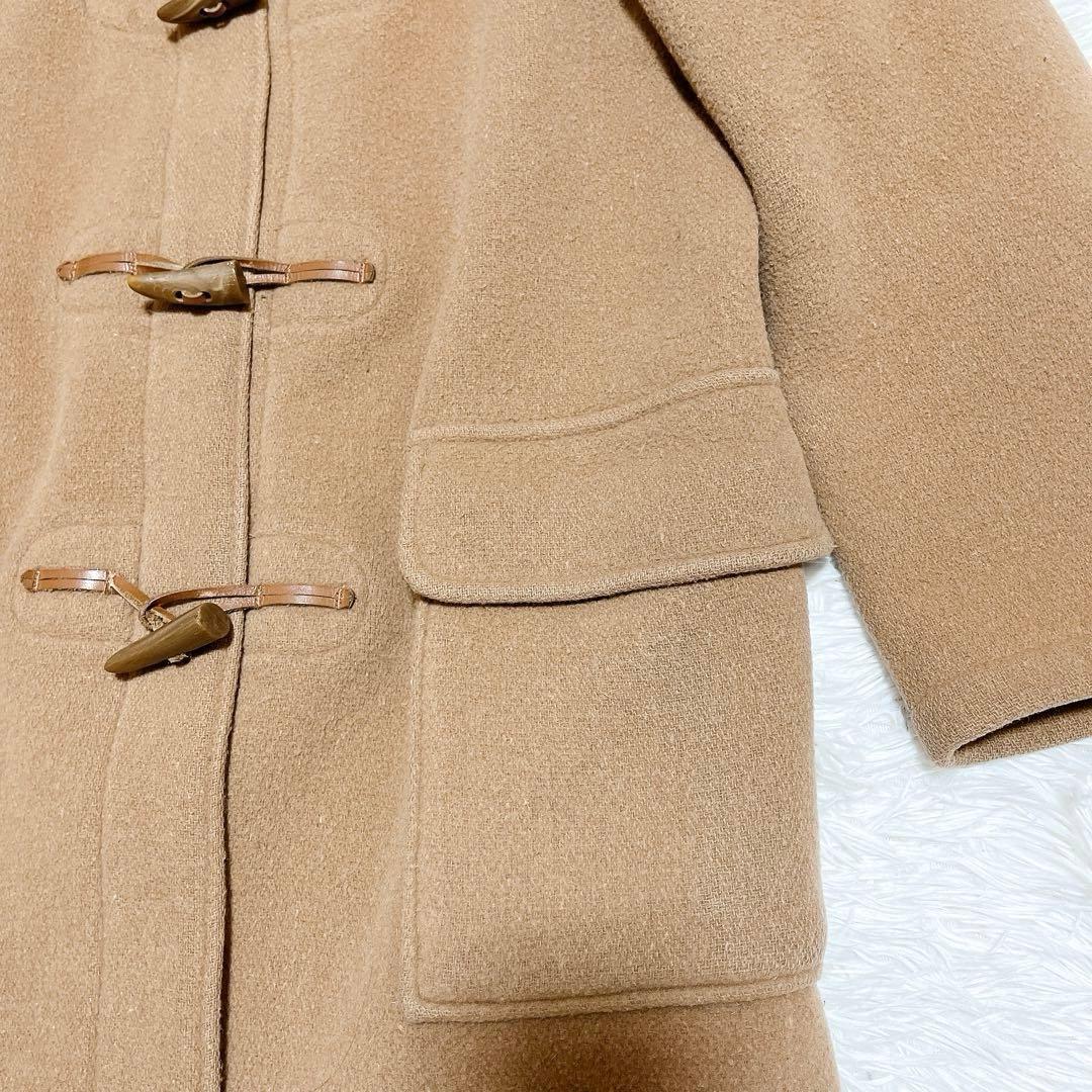 グローバーオール ダッフルコート 英国製 チェック ウール ベージュ US40