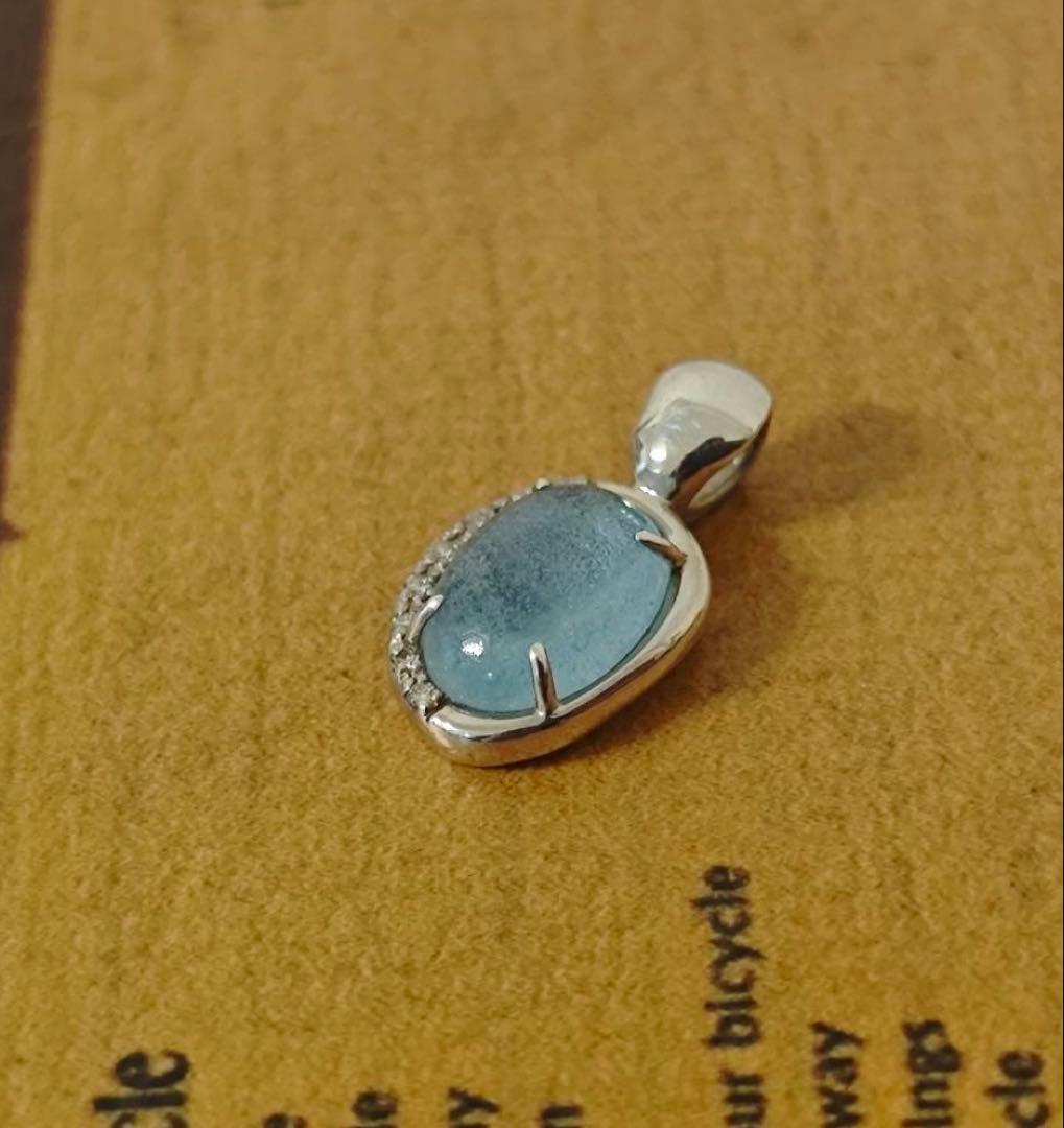 agete アガット <3月誕生石> シルバーアクアマリンチャーム