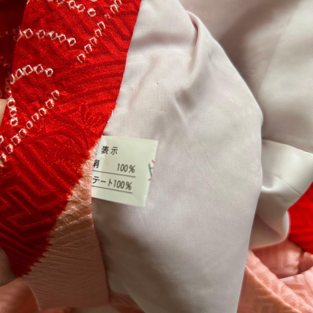 七五三 3歳 フルセット 絞り 着物 正絹 被布 刺繍 三歳 草履 753 刺繍