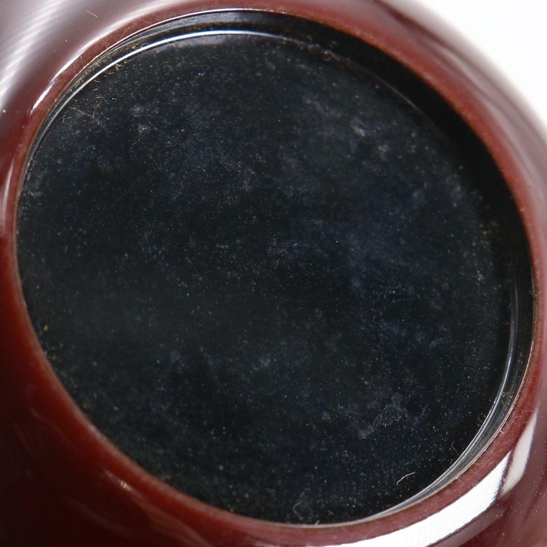 中村宗尹作 溜塗 稲穂蒔絵 中棗 茶道具 共箱　V918　N7