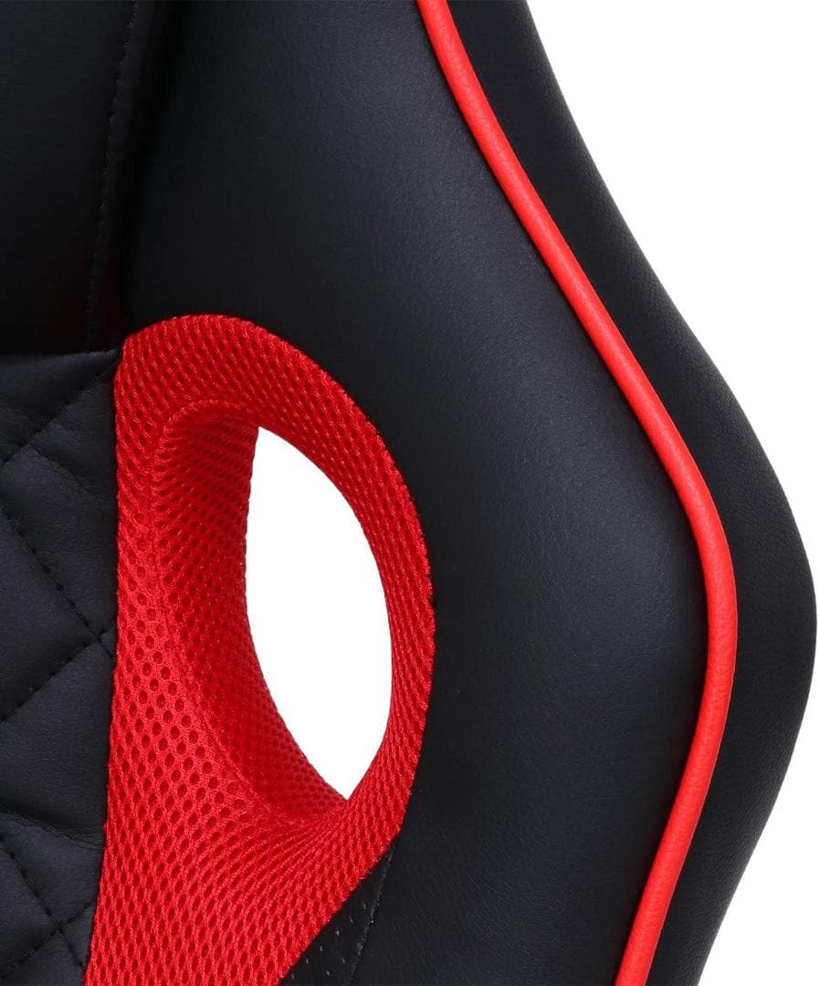 FJ DC GM　デスクチェア　ブラック＊レッド　ワーキングチェア