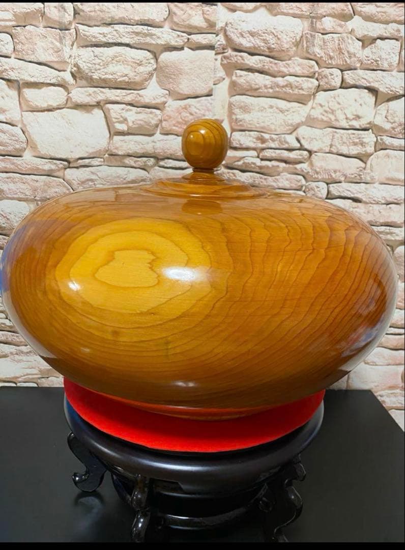 タンテーブル付き　檜置物　インテリア　飾り　オブジェ