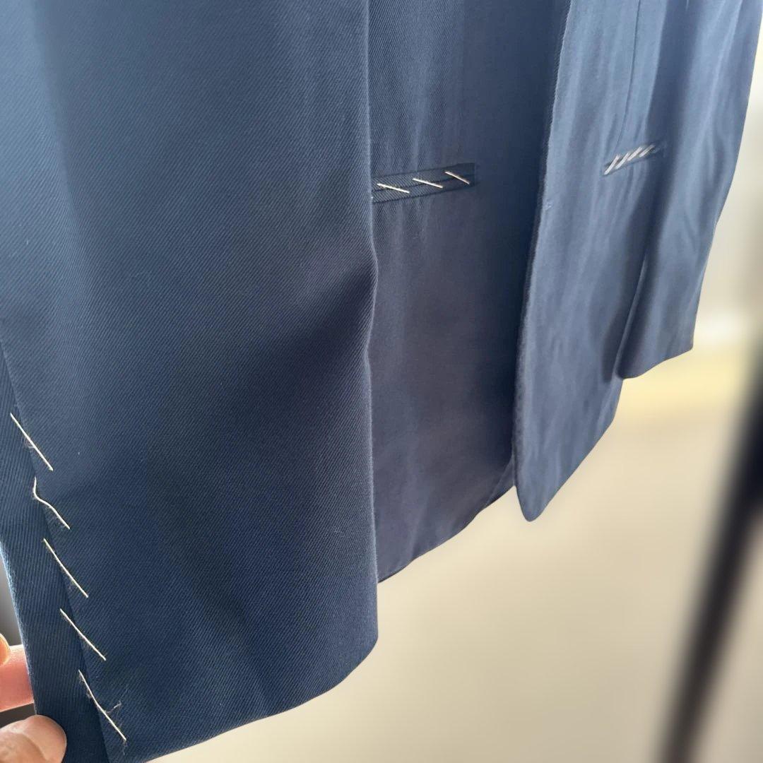 【新品】リングヂャケットマイスター　ネイビーコットンスーツ 48