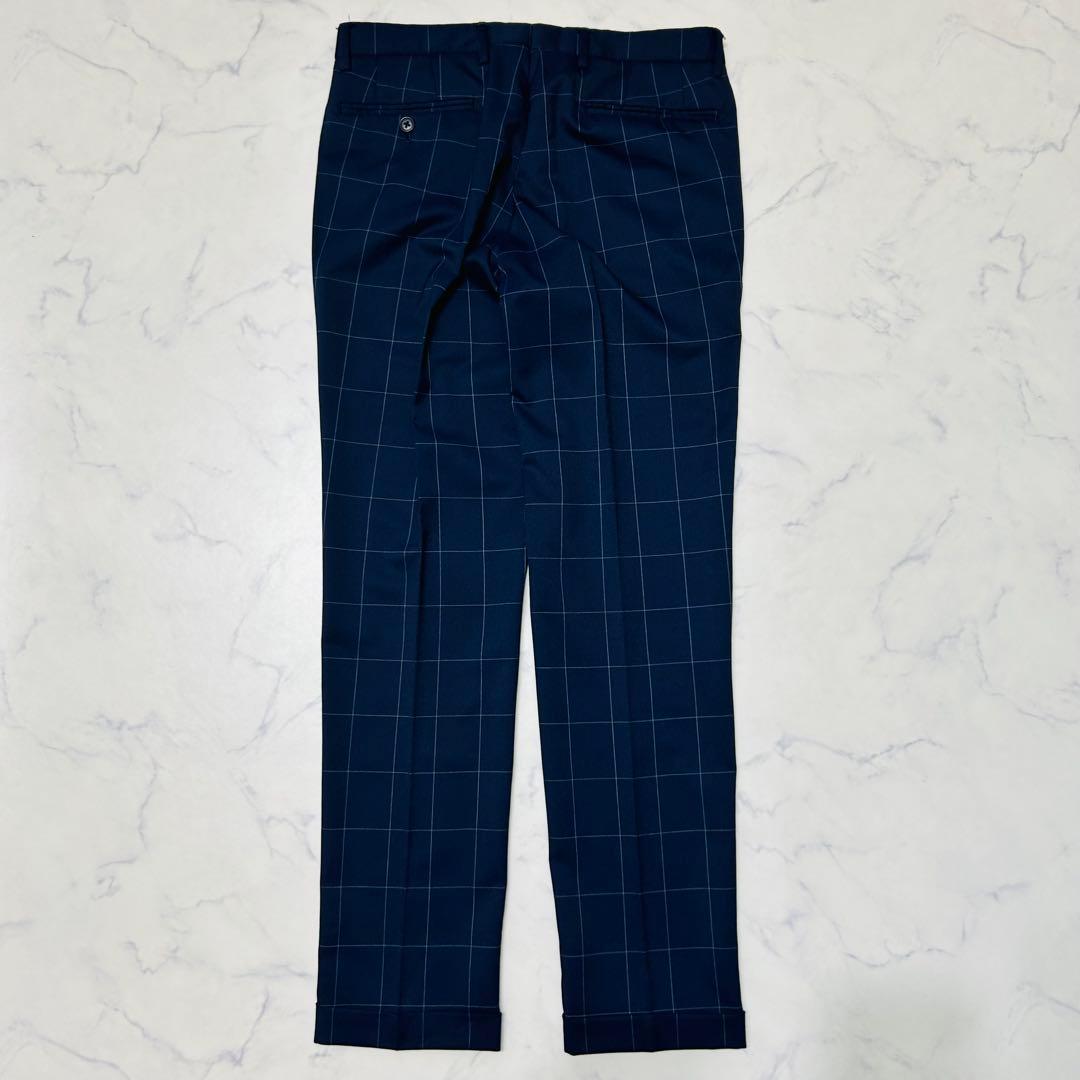 【美品】ユナイテッドアローズ　3ピース ビジネススーツ　チェック ネイビー S