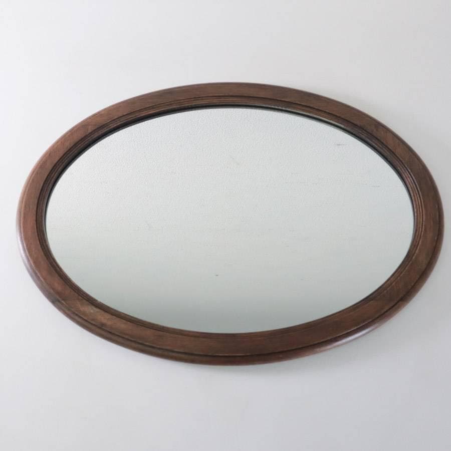 値下マルニ木工 オーバル ウォールミラー 壁掛け鏡 ヴィンテージ 高級家具