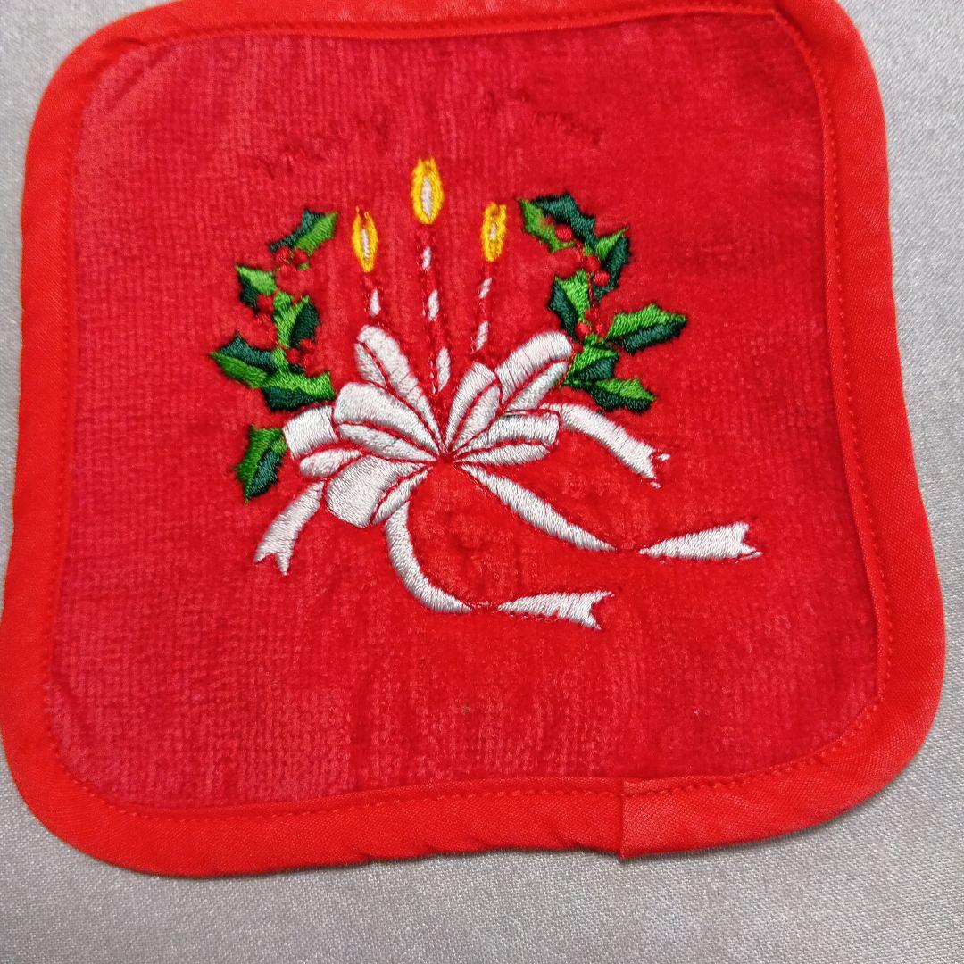 ドイツ製クリスマステーブルセンターとホットマンのコースター