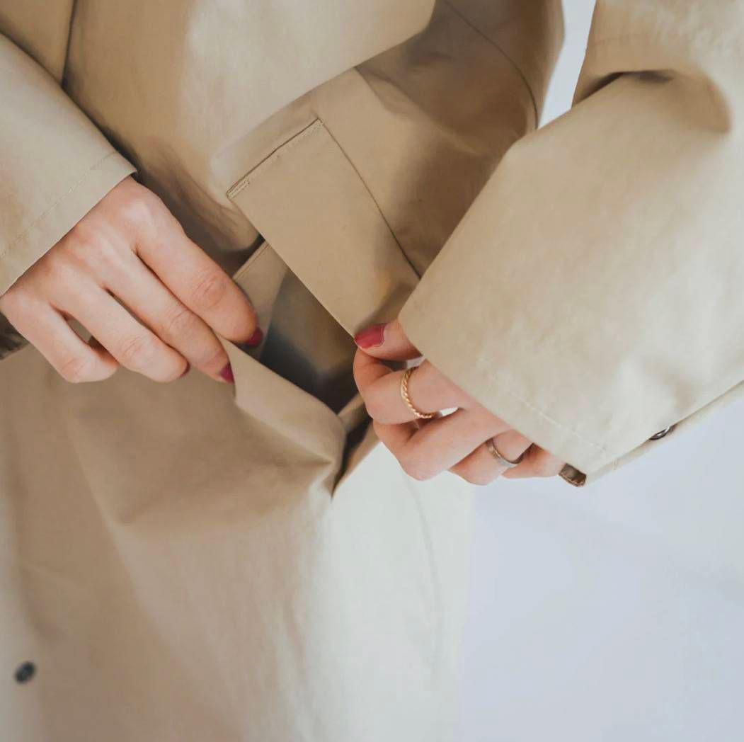 北欧、暮らしの道具店 晴れの日も着たいレインコート（バッグ付き）ベージュ