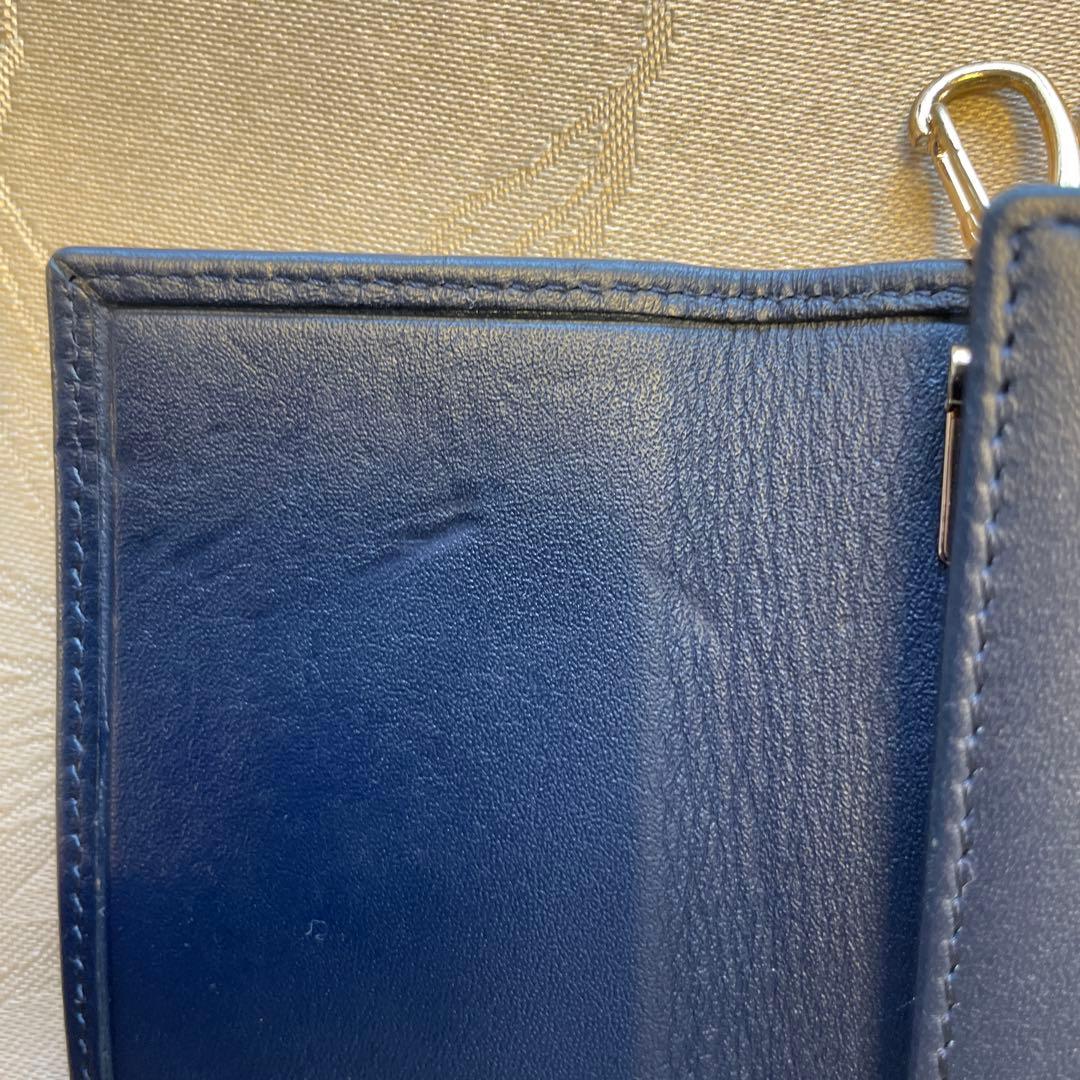 パテックフィリップ　レザー　ネイビー　キーホルダー　希少品　美中古　濃紺色