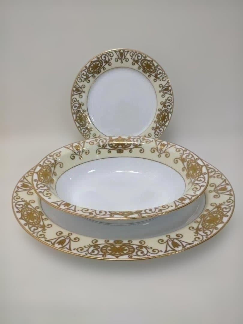 【送料無料】オールドノリタケ No.175 金彩 プレート3枚セット251016