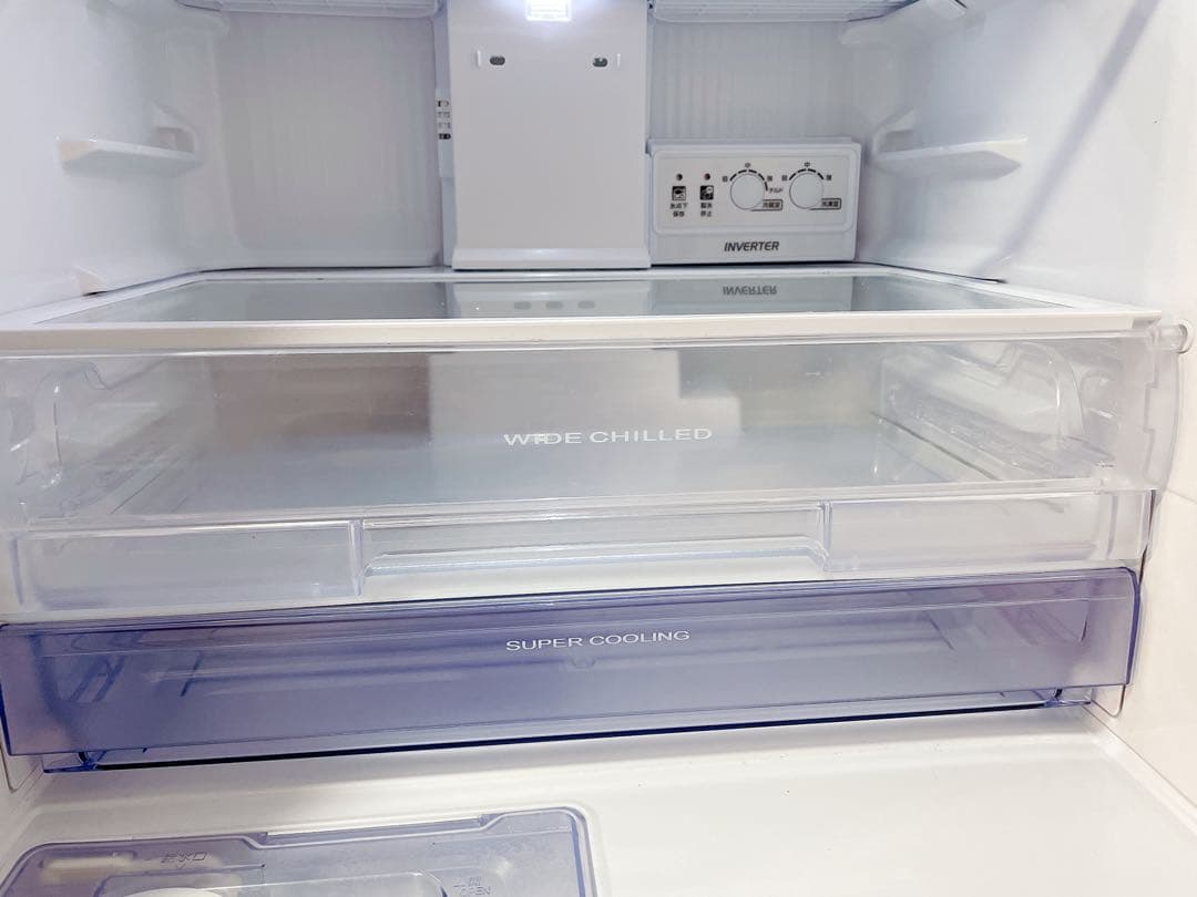 本日限定 送料込】三菱 330L 冷蔵庫 ホワイト ガラスドア 自動製氷