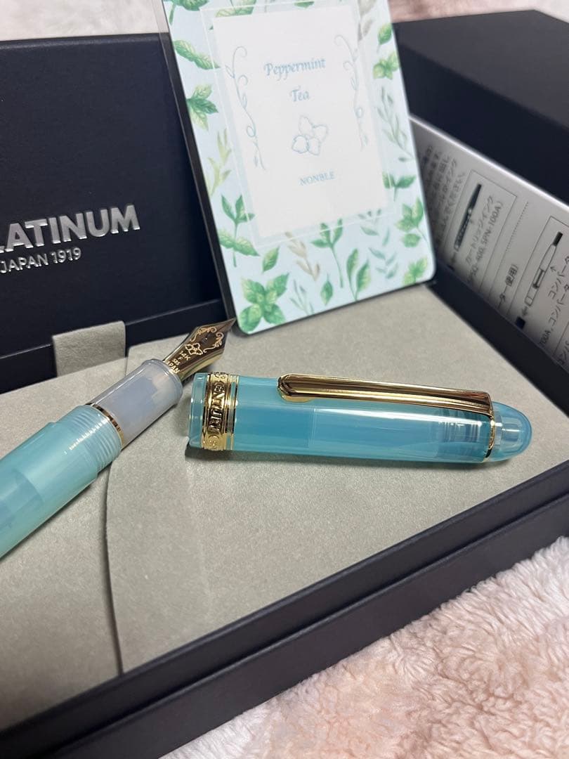 ☆限定 新品未使用 ノンブル ペパーミントティー 万年筆 ニブF 細字☆