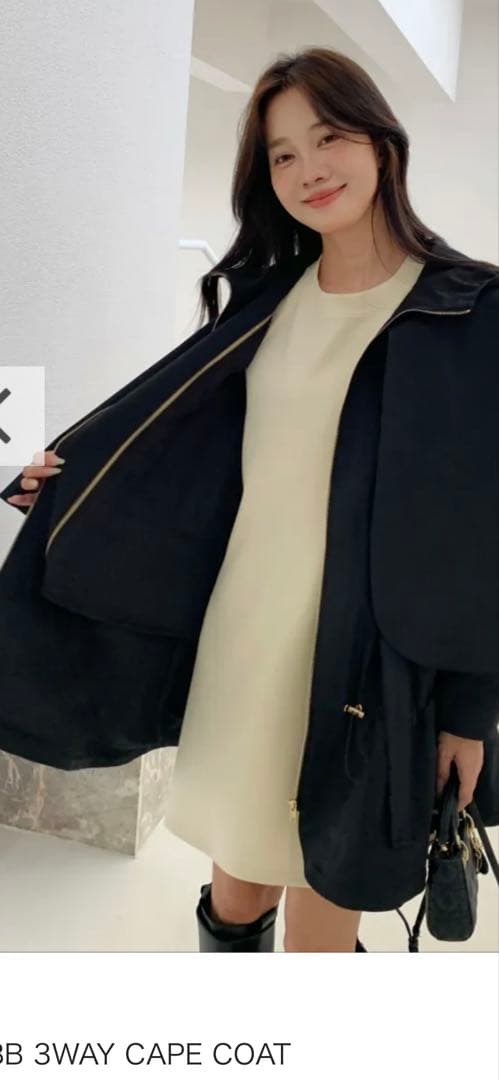 BB 3WAY CAPE COAT ブラック
