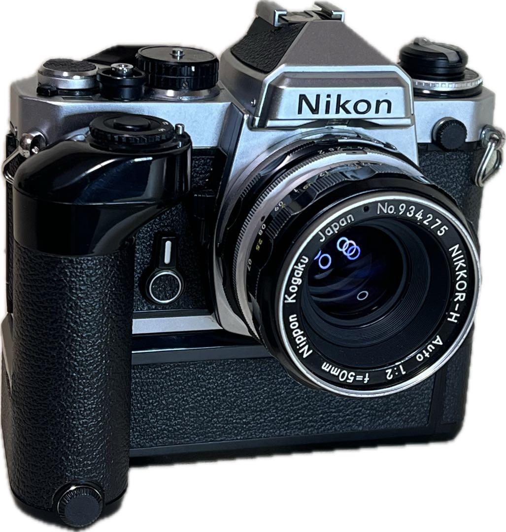 Nikon FE+MD-12+NIKKOR-HAuto 50mm 1:2 Ai改