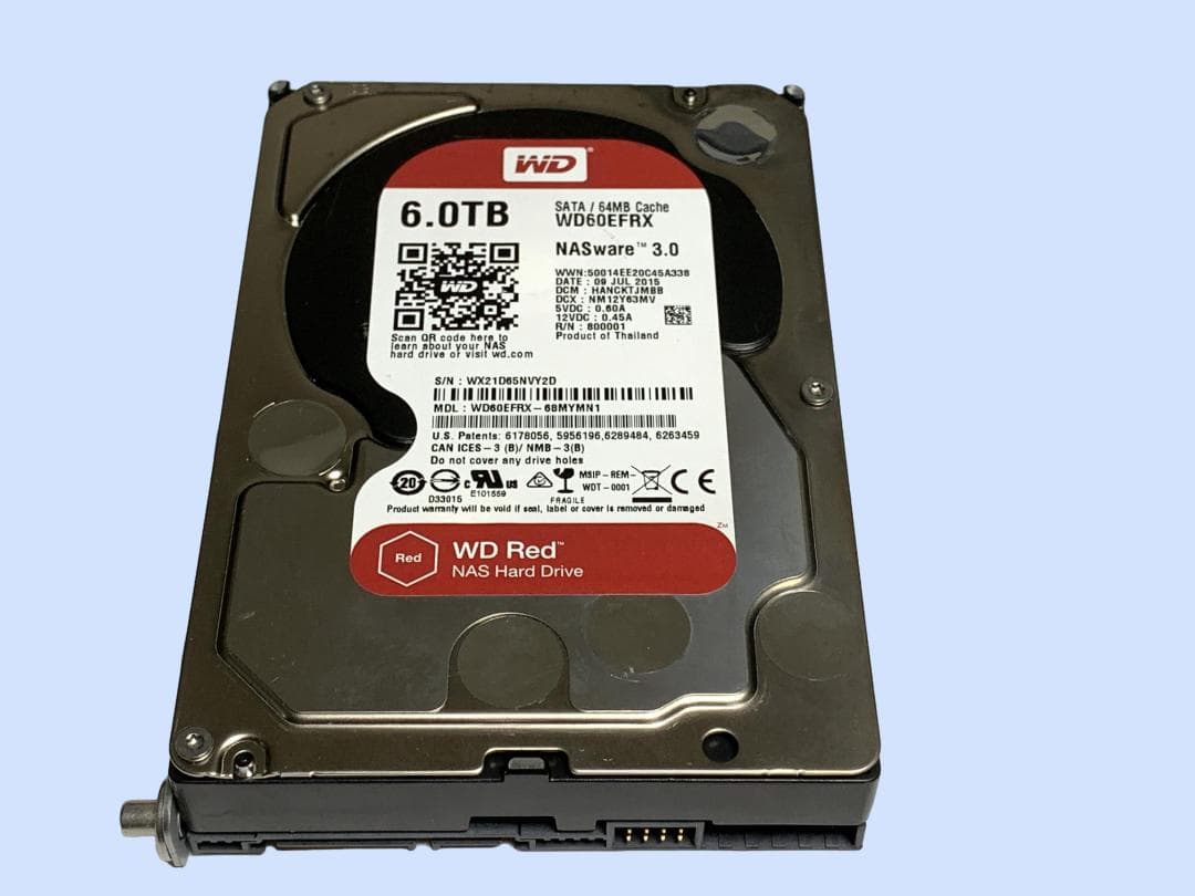 内蔵型ハードディスクドライブ M9408 Western Digital Red WD60EFRX 6TB