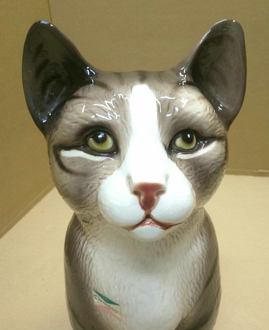 陶器 猫 置物 ドマン
