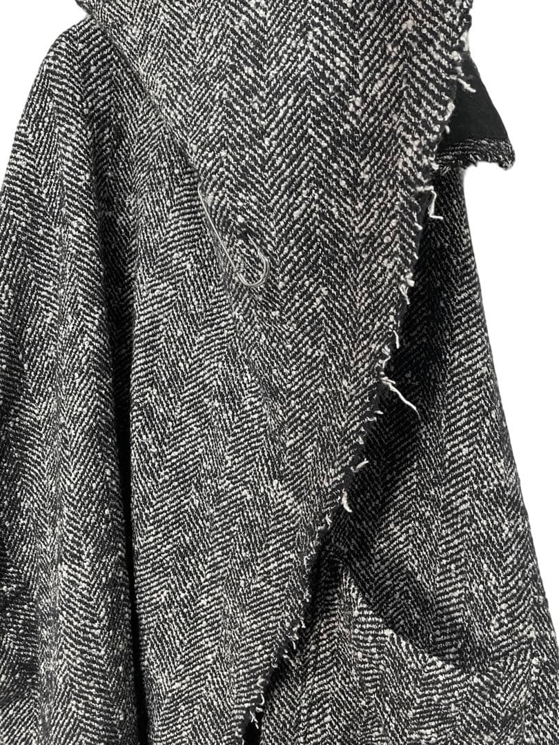 2022aw ヨウジヤマモト ワイズ y's 変形アシンメトリー ポンチョコート